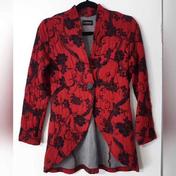 Luc Fontaine Jackets & Blazers - Red and black floral Blazer